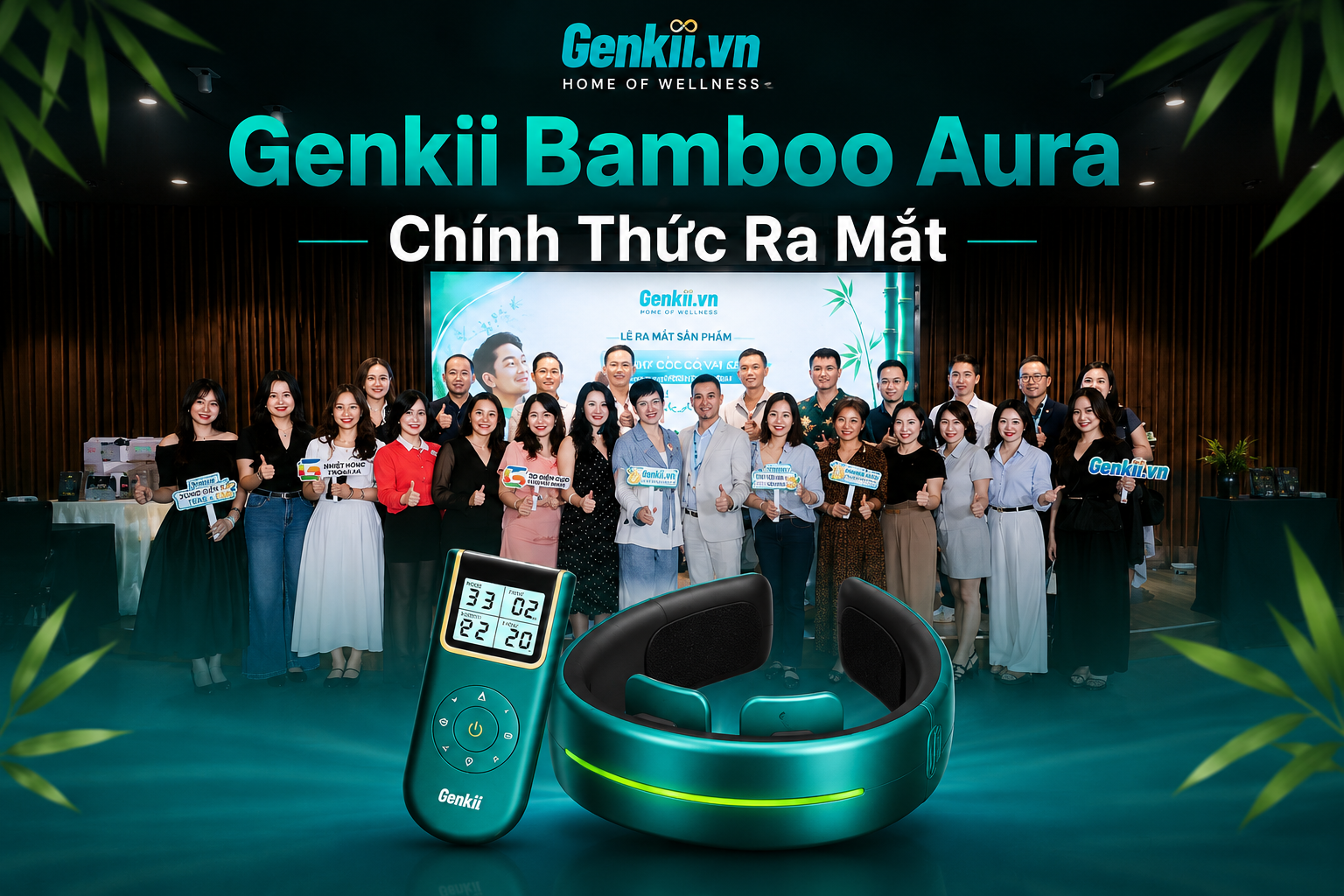 Genkii Bamboo Aura chính thức ra mắt, mang trải nghiệm chăm sóc cổ vai gáy hiện đại đến người dùng.