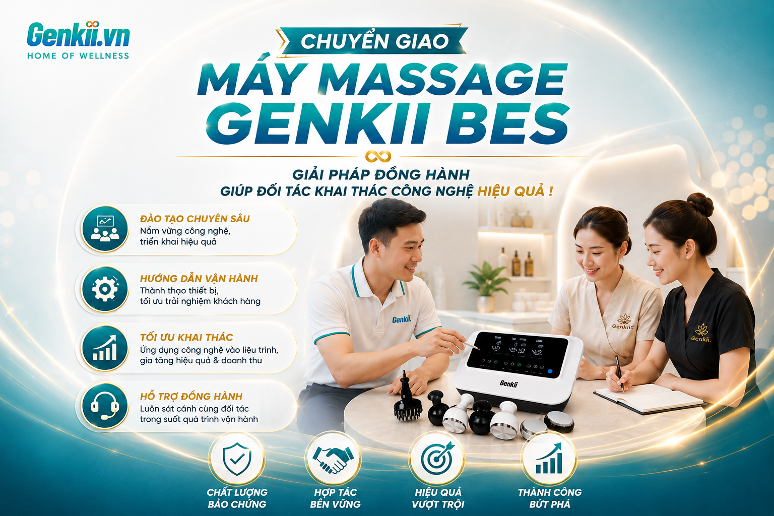 Chuyển Giao Máy Massage Genkii BES – Giải Pháp Đồng Hành Giúp Đối Tác Khai Thác Công Nghệ Hiệu Quả !