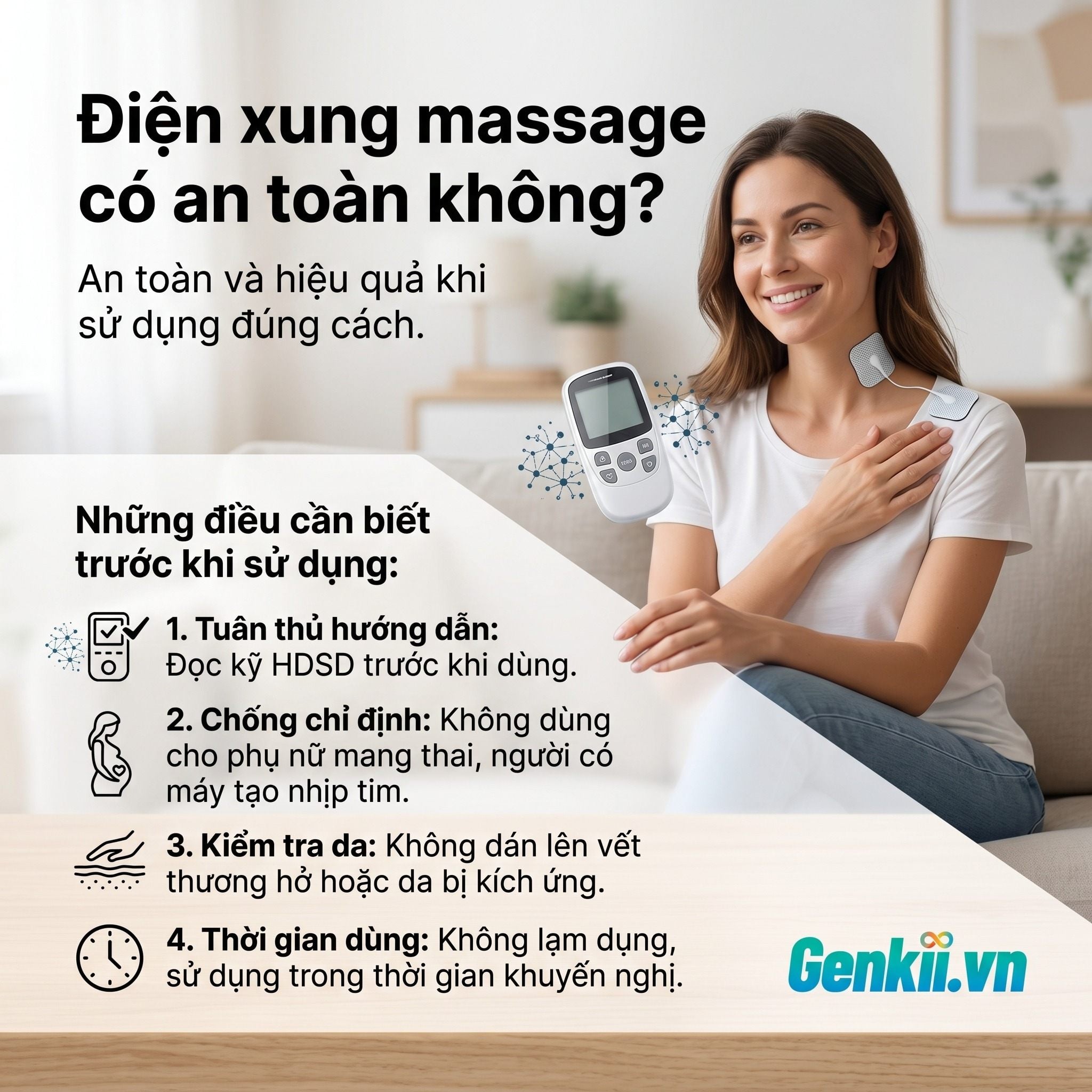 Điện xung massage có an toàn không? Những điều cần biết trước khi sử dụng.