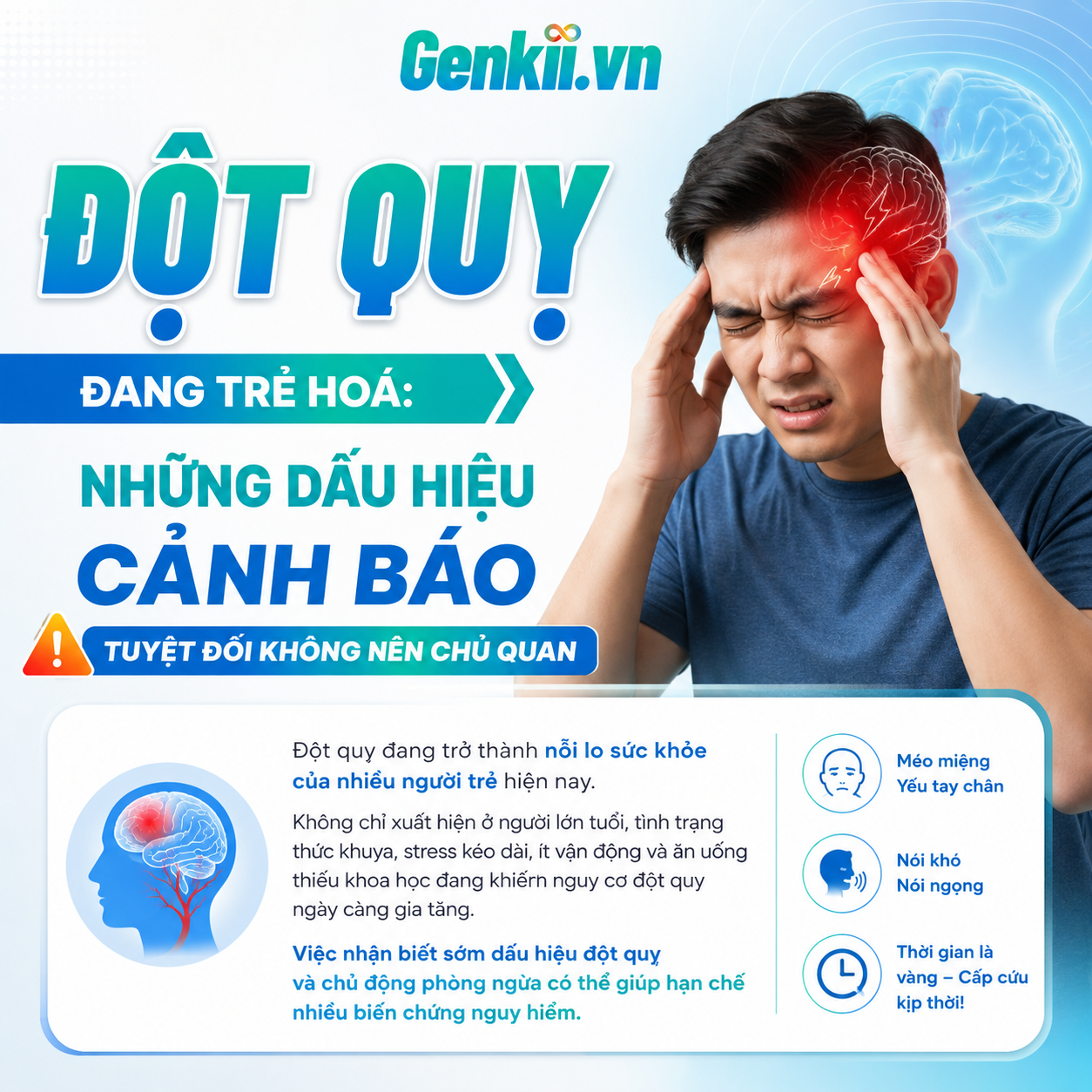Đột quỵ đang trẻ hoá: những dấu hiệu cảnh báo tuyệt đối không nên chủ quan!