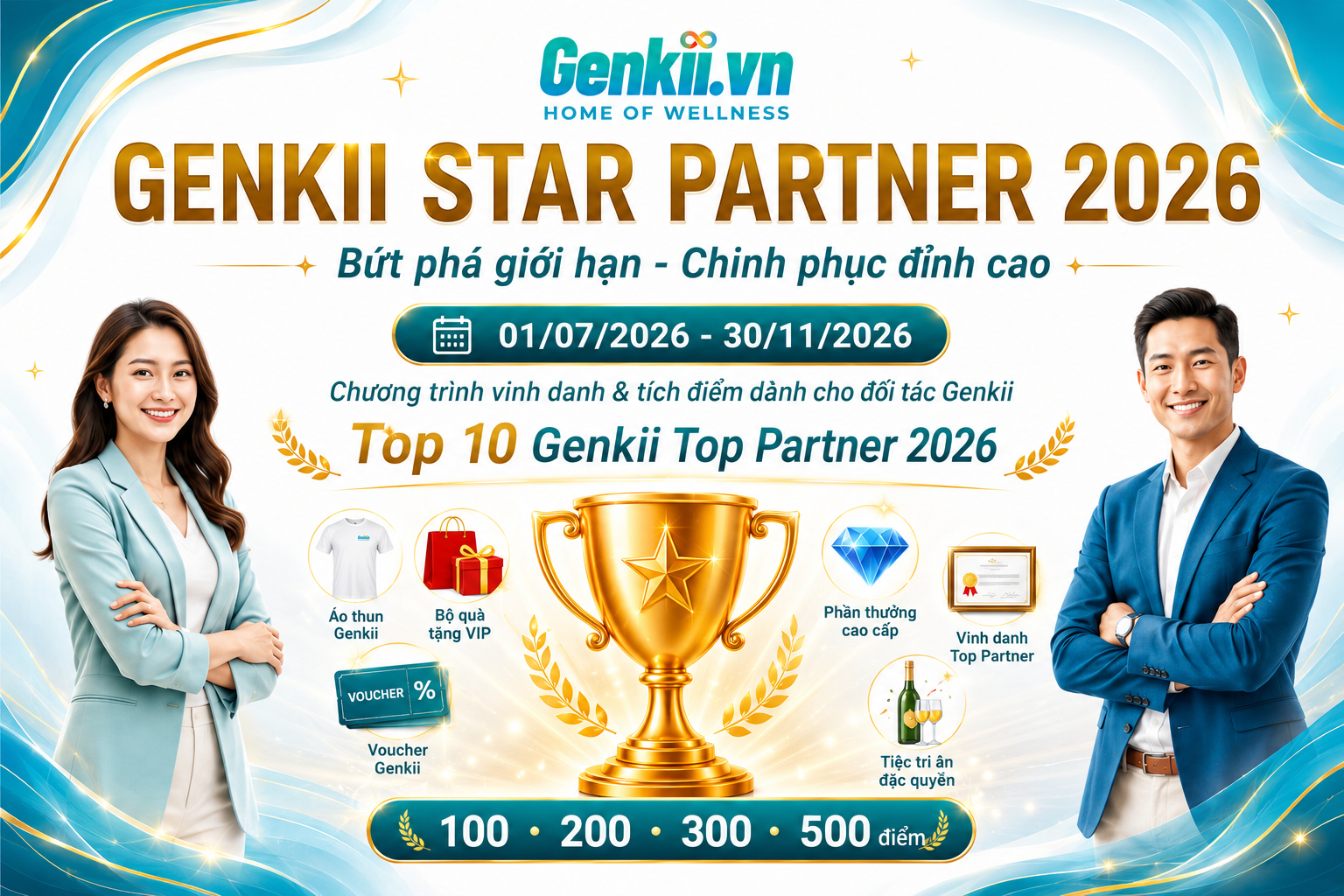 GENKII STAR PARTNER 2026 – Chương trình vinh danh đối tác Genkii xuất sắc toàn quốc