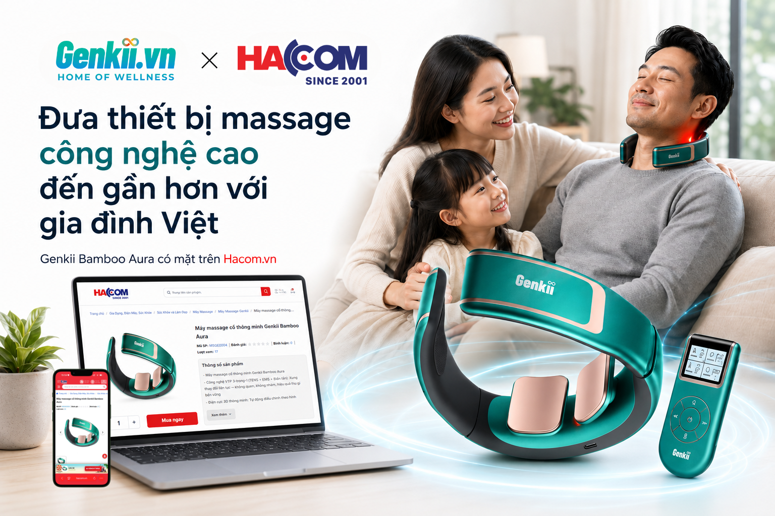 [GENKII X HACOM] Mở rộng hành trình chăm sóc sức khỏe chủ động tại nhà