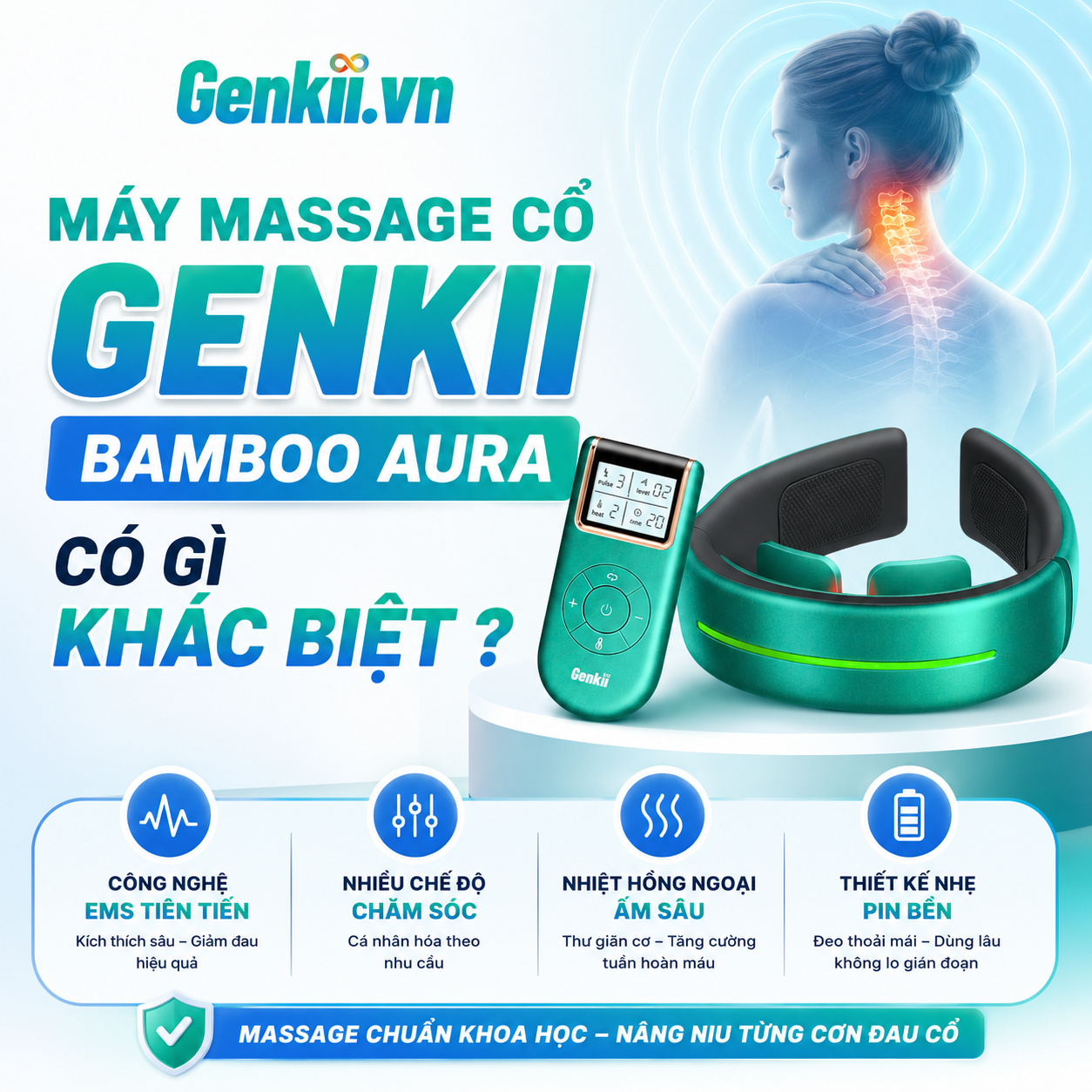 Máy Massage Cổ Genkii Bamboo Aura Có Gì Khác Biệt So Với Các Thiết Bị Massage Thông Thường?