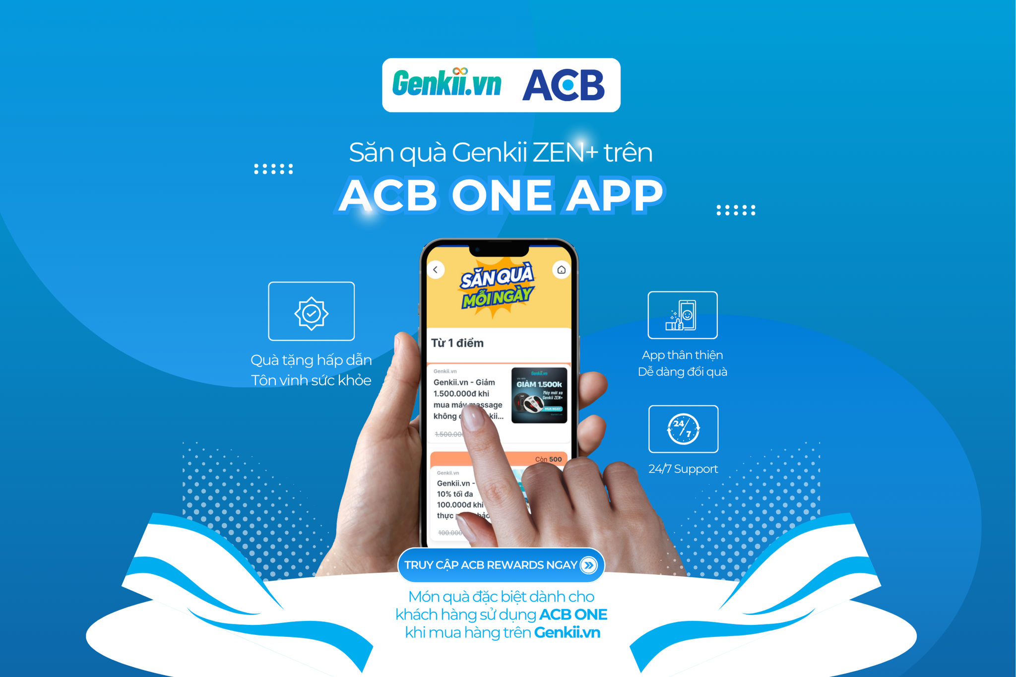 Genkii x ACB: Đổi điểm ACB rewards - Nhận ưu đãi sức khoẻ độc quyền