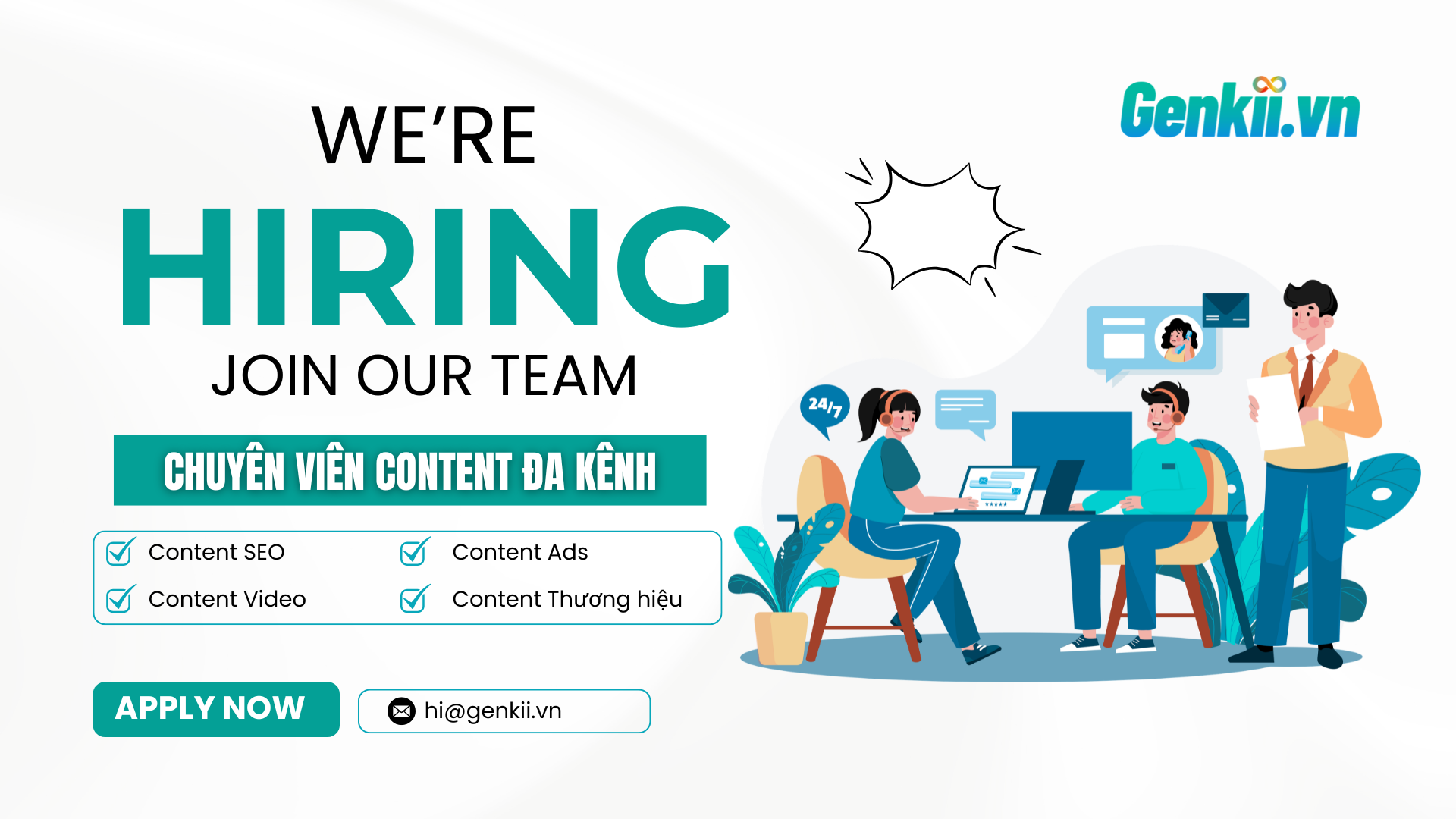 TUYỂN DỤNG CONTENT CREATOR / CONTENT MARKETING (WELLNESS & EXPERIENCE)