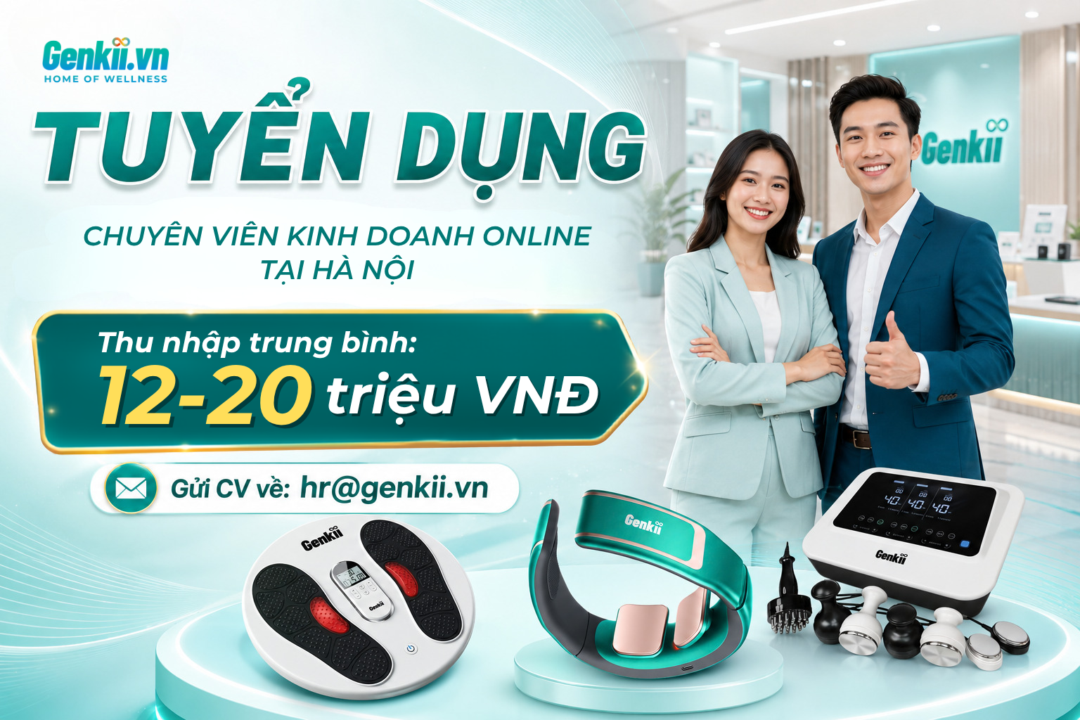 GENKII TUYỂN DỤNG 02 CHUYÊN VIÊN KINH DOANH ONLINE TẠI HÀ NỘI