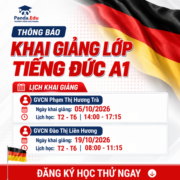 KHAI GIẢNG LỚP TIẾNG ĐỨC A1 THÁNG 10/2026 TẠI HẢI PHÒNG
