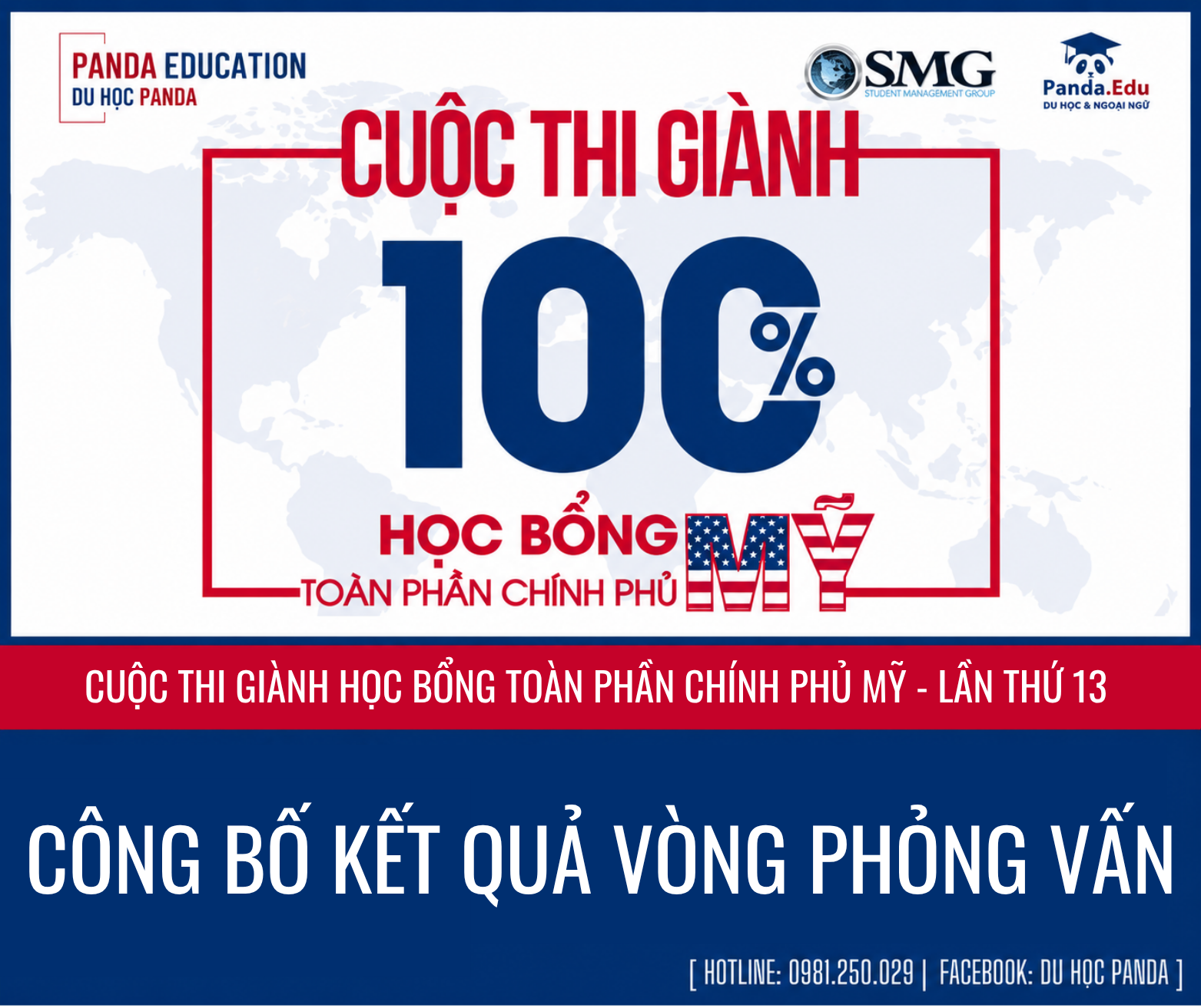 CHÍNH THỨC CÔNG BỐ KẾT QUẢ VÒNG PHỎNG VẤN - CUỘC THI GIÀNH HỌC BỔNG GLVH MỸ J1 - LẦN THỨ 13