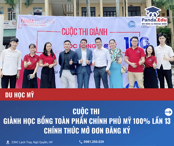 Thông Báo Phát Động Cuộc Thi Học Bổng Toàn Phần Chính Phủ Mỹ 100% – Lần Thứ 13