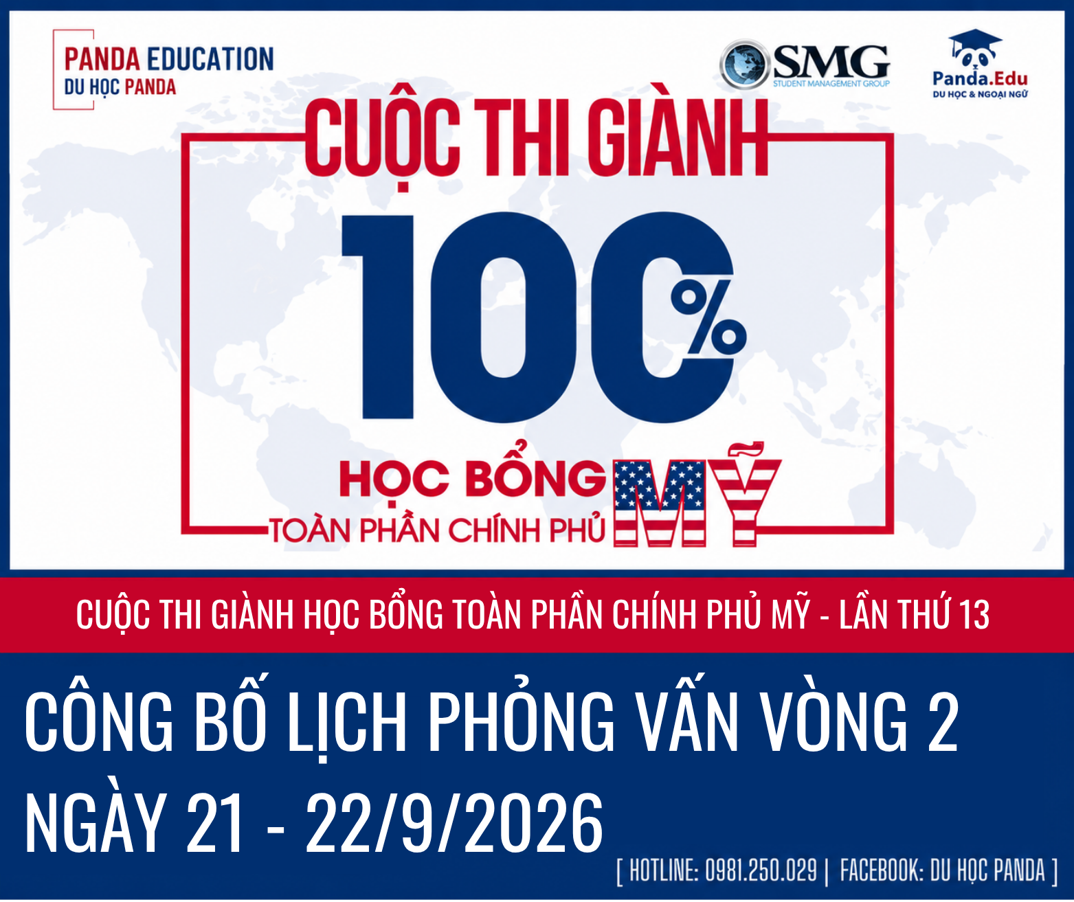 LỊCH PHỎNG VẤN CHÍNH THỨC VÒNG 2 - CUỘC THI GIÀNH HỌC BỔNG MỸ J1