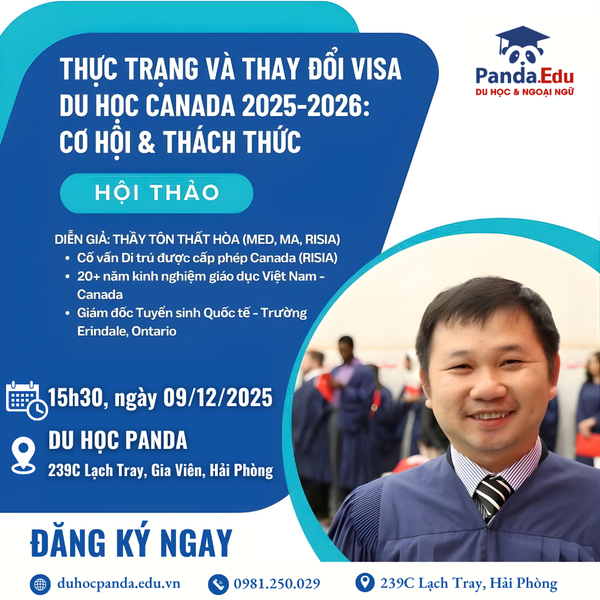 Hội thảo “Thực trạng và thay đổi visa du học Canada 2025–2026” do Du học PANDA tổ chức