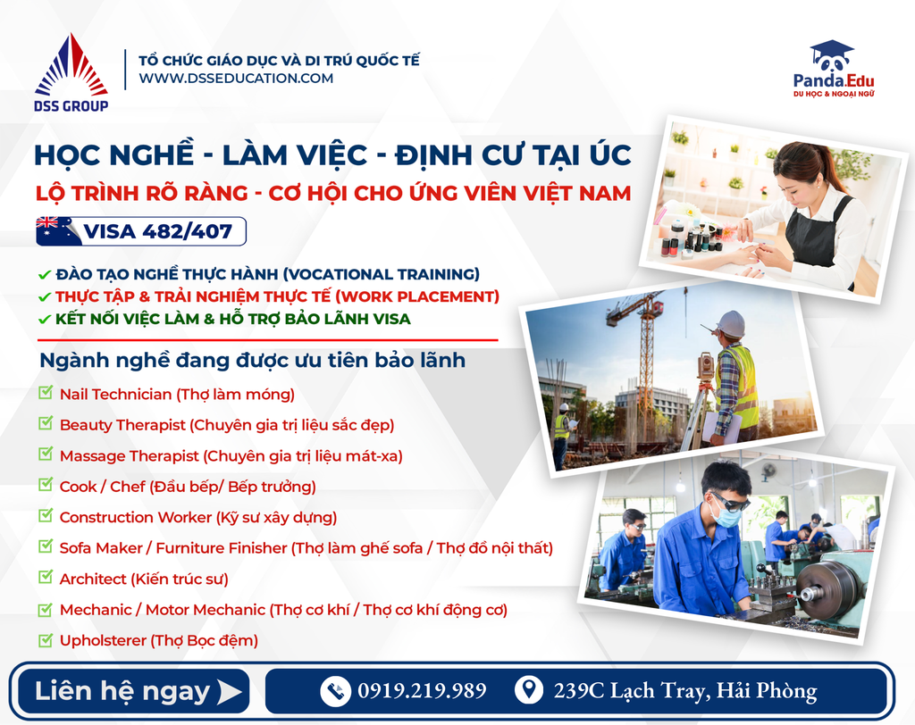 HỌC NGHỀ – LÀM VIỆC – ĐỊNH CƯ TẠI ÚC: LỘ TRÌNH RÕ RÀNG – CƠ HỘI BỀN VỮNG CHO ỨNG VIÊN VIỆT NAM