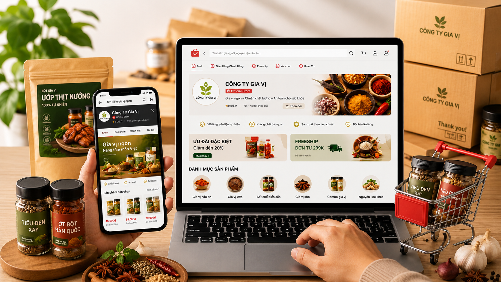 CÔNG TY GIA VỊ TRÊN SÀN THƯƠNG MẠI ĐIỆN TỬ : CHIẾN LƯỢC CHINH PHỤC KHÁCH HÀNG QUA MÀN HÌNH