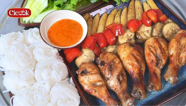 042-GÀ NƯỚNG VỚI BỘT ƯỚP BBQ CICOOK