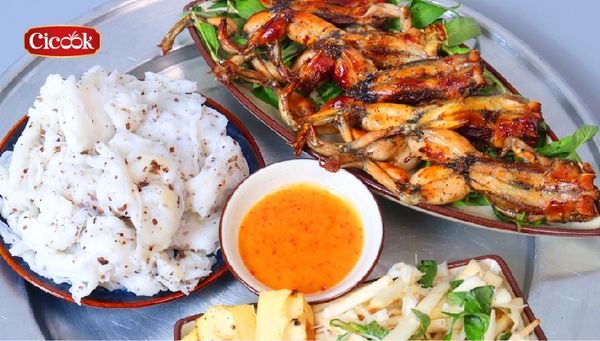 043 - ẾCH NƯỚNG CÙNG BỘT ƯỚP MẮC KHÉN