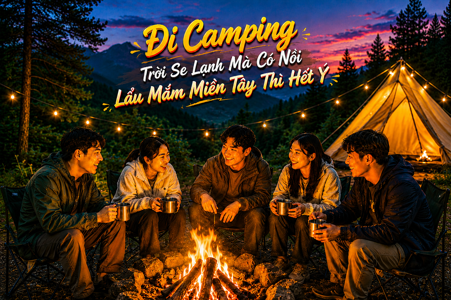 Đi Camping – Trời Se Lạnh Mà Có Nồi Lẩu Mắm Miền Tây Thì Hết Ý !