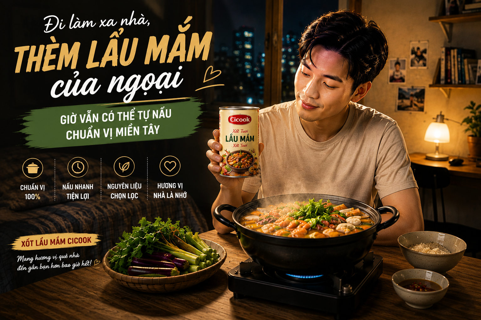 Đi Làm Xa Nhà, Nhớ Vị Lẩu Mắm Của Ngoại? Giờ Bạn Vẫn Có Thể Tự Nấu Chuẩn Vị Miền Tây