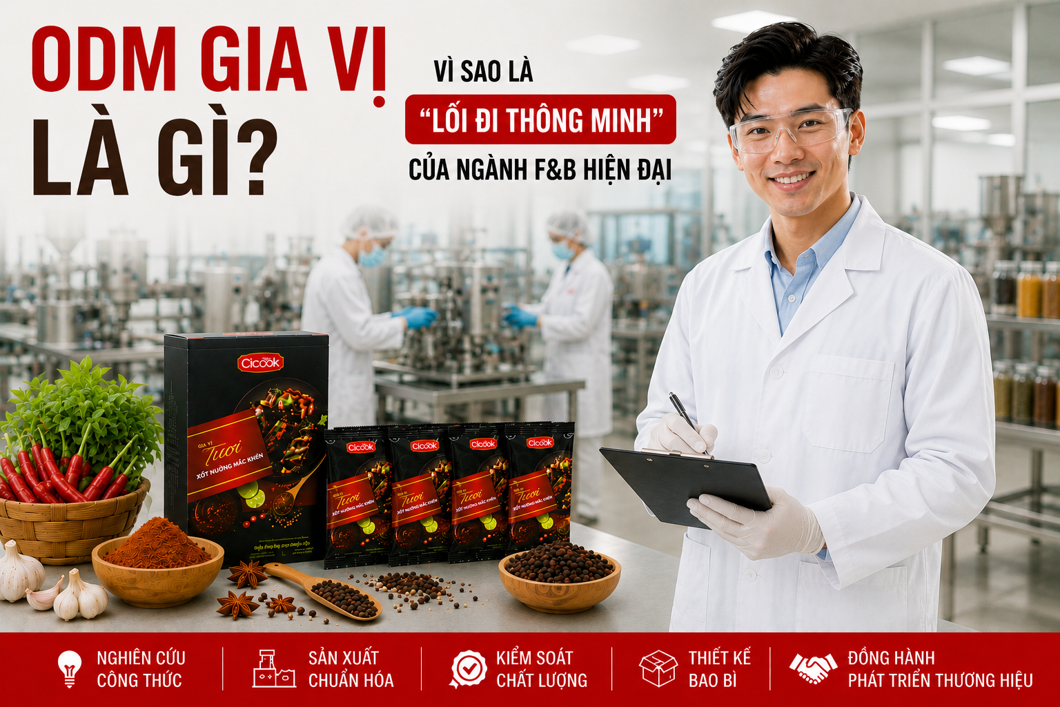 ODM Gia Vị Là Gì & Vì Sao Là “Lối Đi Thông Minh” Của Ngành F&B Hiện Đại ?
