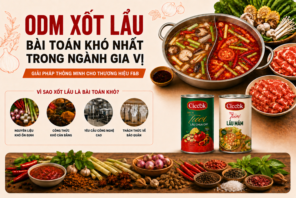 ODM XỐT LẨU – BÀI TOÁN KHÓ NHẤT TRONG NGÀNH GIA VỊ VÀ CƠ HỘI TĂNG TRƯỞNG CHO THƯƠNG HIỆU F&B