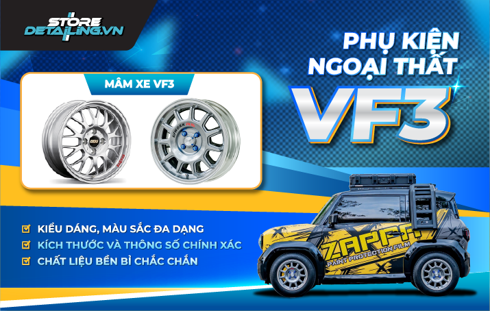 Độ mâm xe thể thao cho VF3