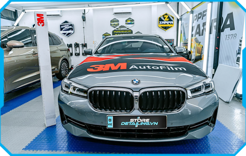 BMW 520i Dán Phim Cách Nhiệt 3M Tại STORE DETAILING