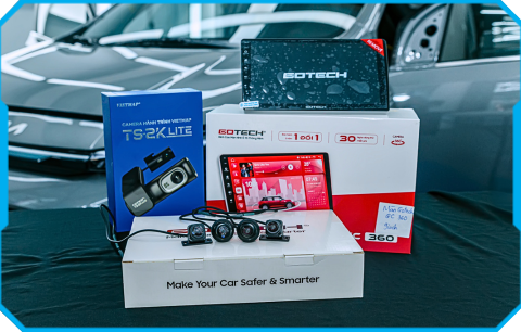 KIA 2025 Nâng Cấp Màn Hình Gotech 360 & Camera Vietmap TS-2K Lite