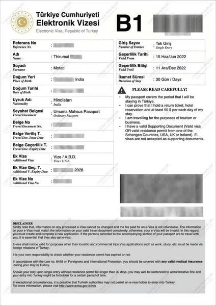 Thủ tục xin E-visa Thổ Nhĩ Kỳ