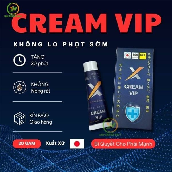 Kem Vip Nhật X Cream Vip chính hãng Nhật Bản tuýp 20g tăng 30p 1