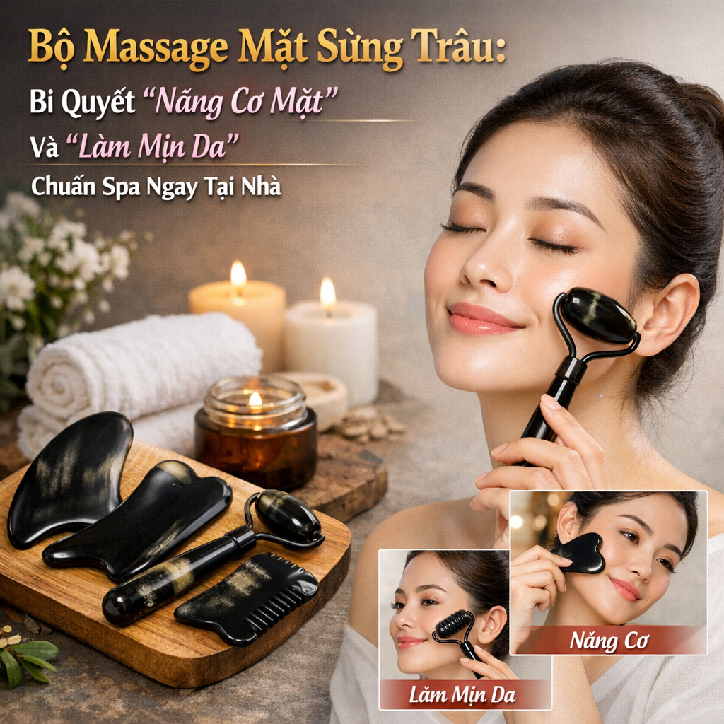 Bộ Massage Mặt Sừng Trâu: Bí Quyết 