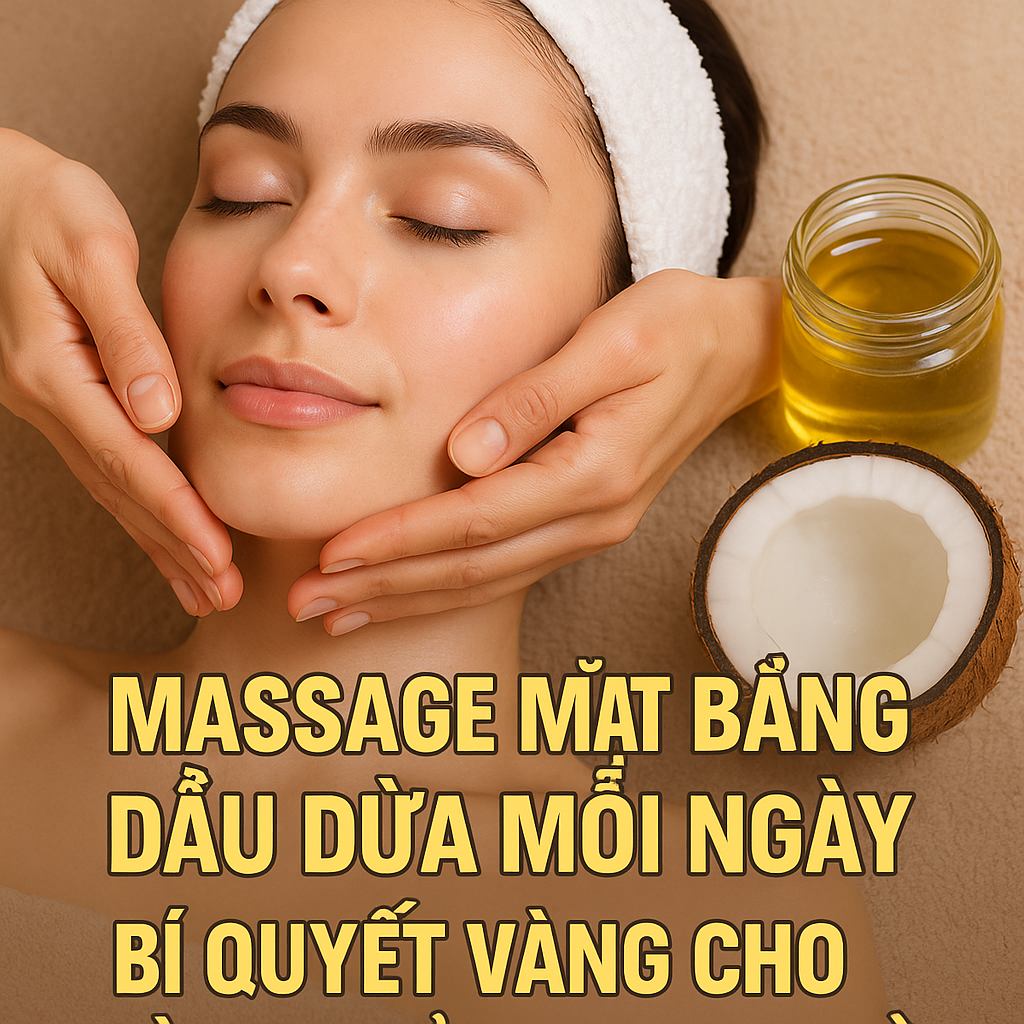 Massage Mặt Bằng Dầu Dừa Mỗi Ngày: Bí Quyết Vàng Cho Làn Da Khỏe Đẹp Rạng Ngời