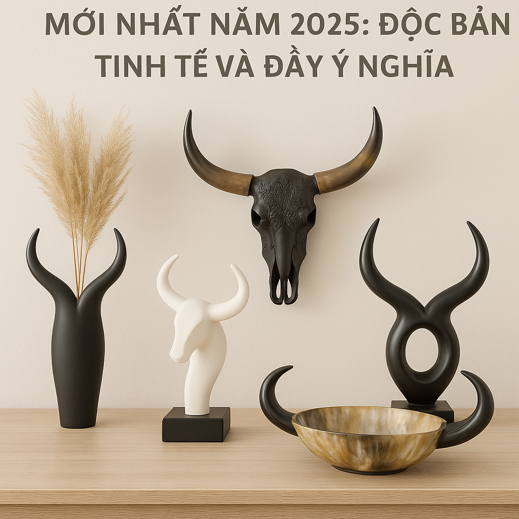 Top 5 Phụ Kiện Trang Trí Decor Sừng Trâu Mới Nhất Năm 2025: Độc Bản, Tinh Tế và Đầy Ý Nghĩa