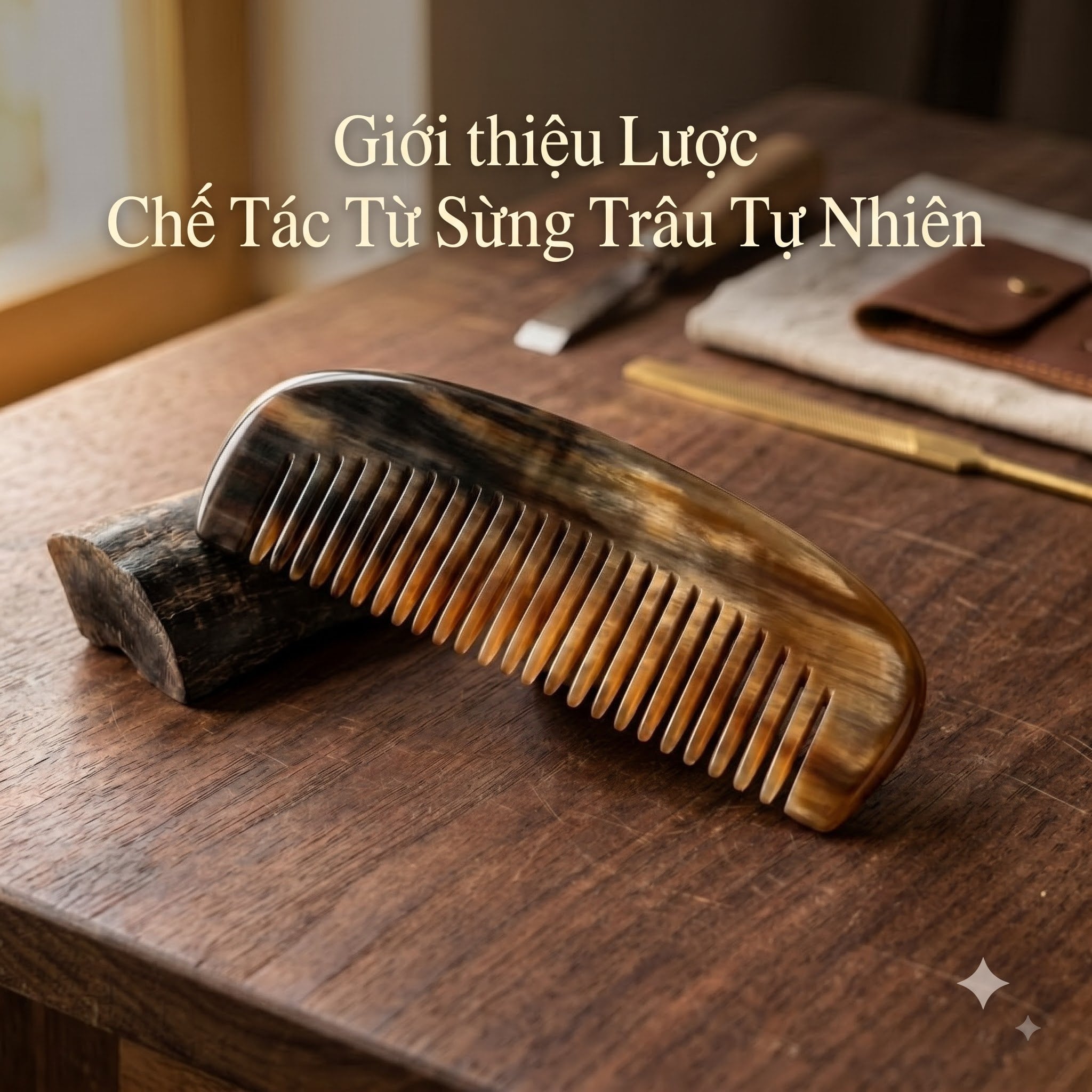 Giới Thiệu Lược Được Chế Tác Từ Sừng Trâu Tự Nhiên
