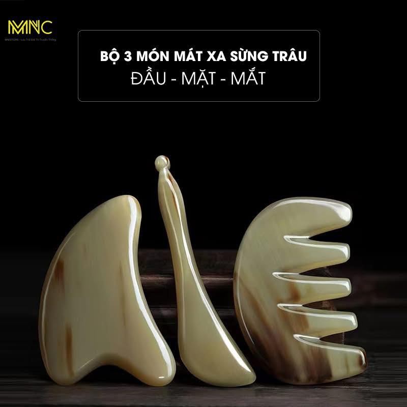 Hướng Dẫn Sử Dụng Bộ Dụng Cụ Massage Sừng Trâu (Cày Bi + Gua Sha + Lược): Bí Quyết Chăm Sóc Toàn Diện