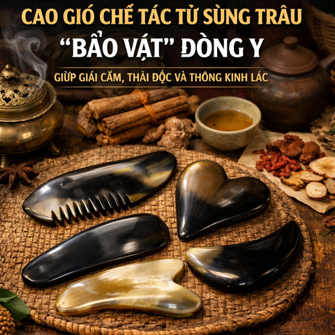 Cạo Gió Chế Tác Từ Sừng Trâu: 