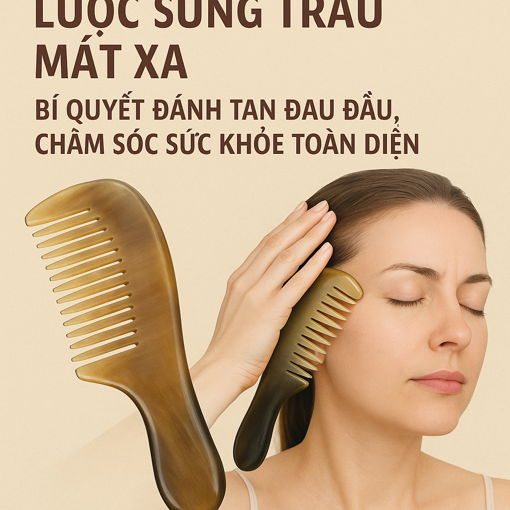 Lược Sừng Trâu Mát Xa: Bí Quyết Đánh Tan Đau Đầu, Chăm Sóc Sức Khỏe Toàn Diện