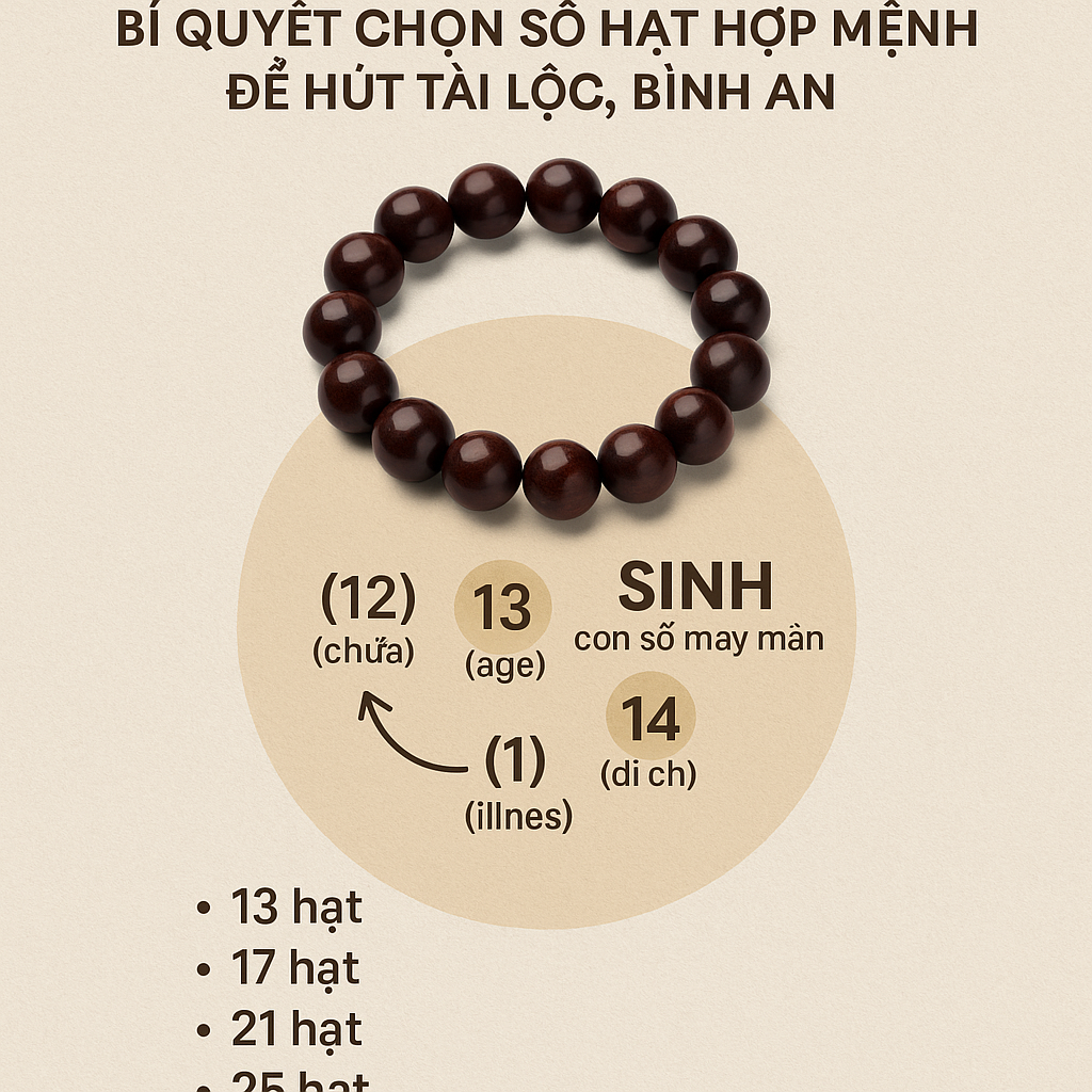 Vòng Tay Phong Thủy Bao Nhiêu Hạt: Bí Quyết Chọn Số Hạt Hợp Mệnh Để Hút Tài Lộc, Bình An