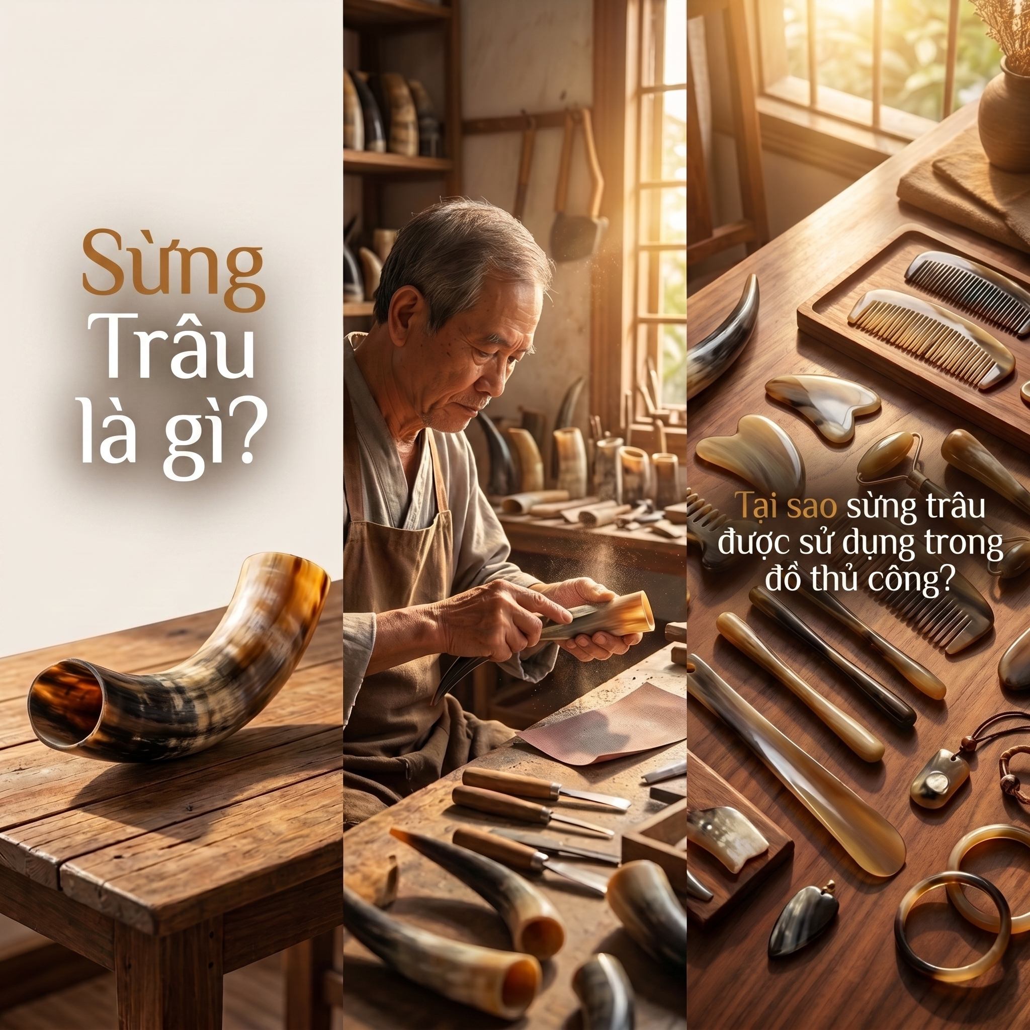 Sừng Trâu Là Gì? Vì Sao Được Dùng Trong Chế Tác Thủ Công Mỹ Nghệ?