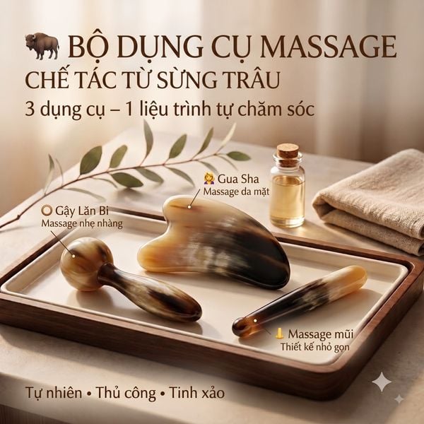 Giới Thiệu Bộ Dụng Cụ Massage Chế Tác Từ Sừng Trâu