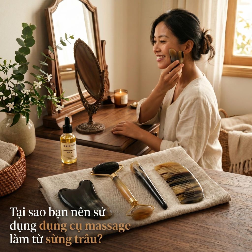 Vì Sao Nên Sử Dụng Dụng Cụ Massage Từ Sừng Trâu? Lợi Ích Cho Sức Khỏe Và Làm Đẹp