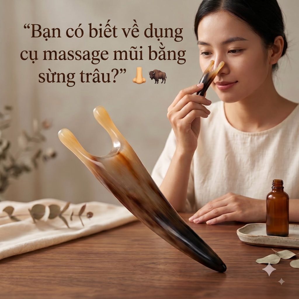 Giới Thiệu Dụng Cụ Massage Mũi Chế Tác Từ Sừng Trâu