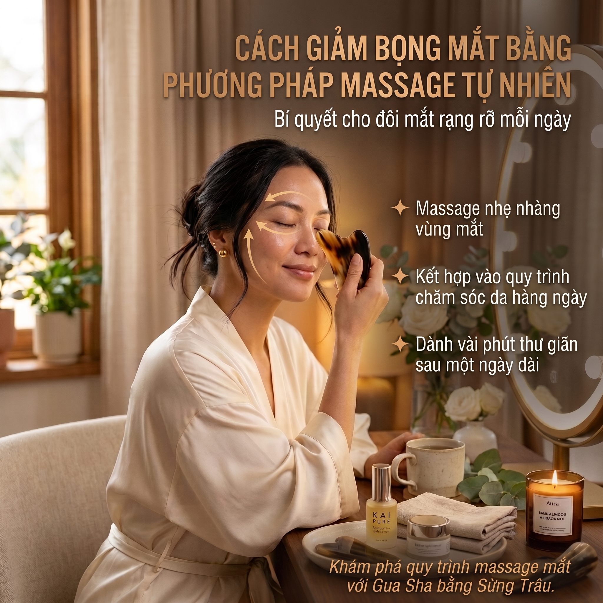 Cách Giảm Bọng Mắt Bằng Massage Tự Nhiên – Bí Quyết Cho Đôi Mắt Tươi Tắn Mỗi Ngày