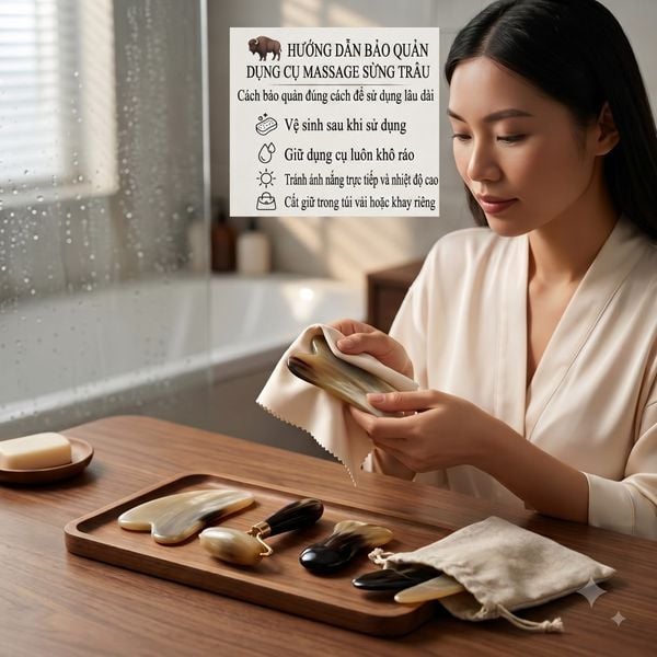 Cách Bảo Quản Dụng Cụ Massage Sừng Trâu Đúng Cách Để Sử Dụng Bền Lâu