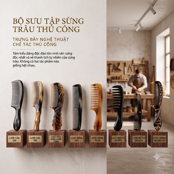 Các loại lược sừng trâu phổ biến