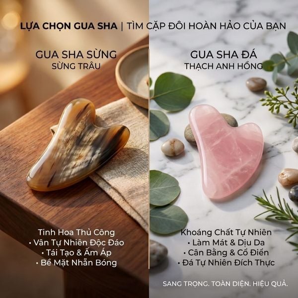 Nên Chọn Gua Sha Sừng Trâu Hay Gua Sha Đá?