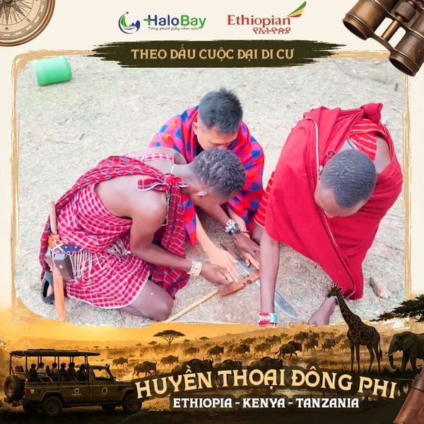ĐOÀN HALOBAY TRAVEL TRẢI NGHIỆM CÁCH TẠO LỬA TRUYỀN THỐNG CỦA NGƯỜI MAASAI