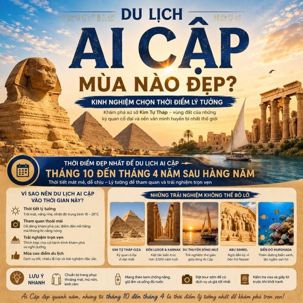 DU LỊCH AI CẬP MÙA NÀO ĐẸP? KINH NGHIỆM CHỌN THỜI ĐIỂM LÝ TƯỞNG