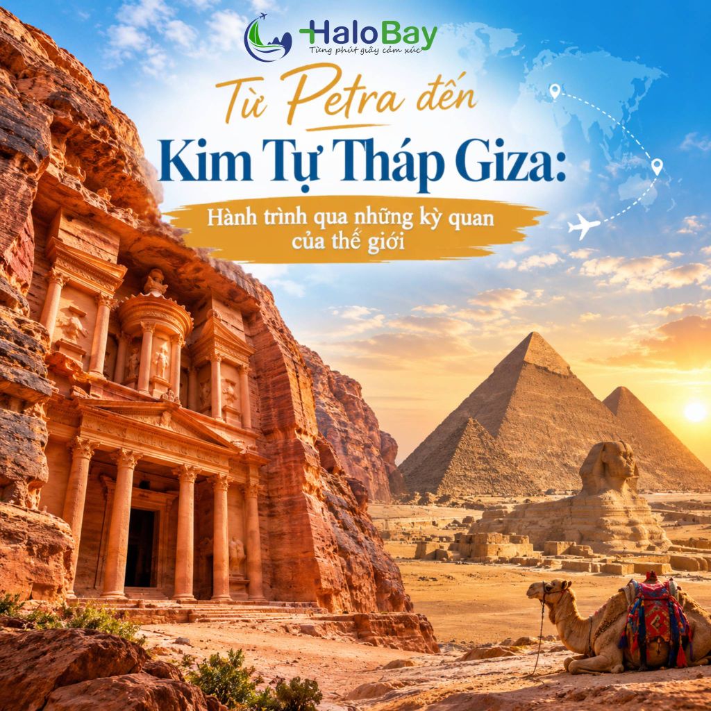 Từ Petra đến Kim Tự Tháp Giza: Hành trình qua những kỳ quan của thế giới