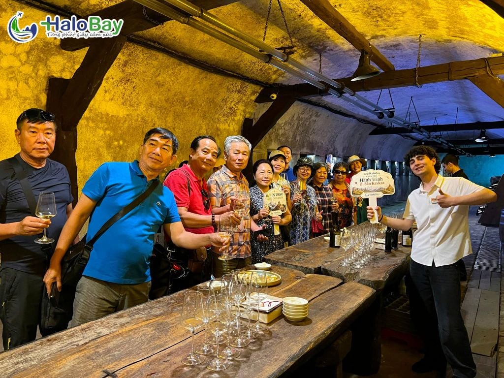 Đoàn khách HaloBay Travel trải nghiệm rượu vang tại Khareba Georgia