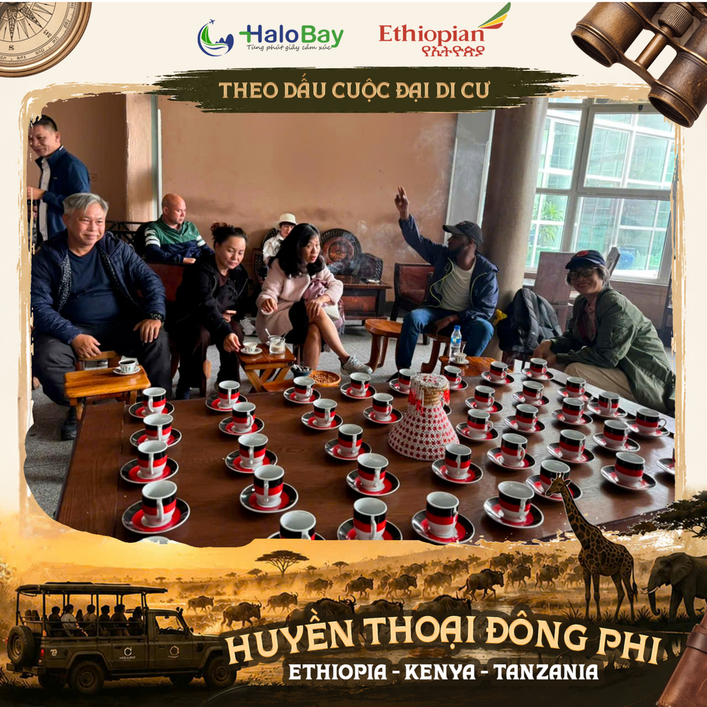 Đoàn HaloBay Travel trải nghiệm Văn hóa Oromo và nghi thức cà phê Ethiopia