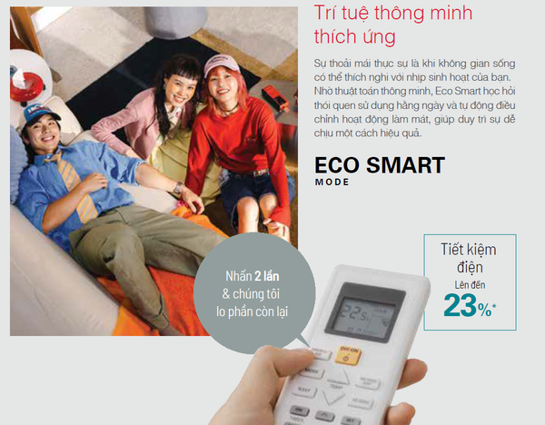 Máy lạnh Sanyo Inverter 1 HP SO/SI-9TSJIVND (Model 2026) 4 eco grande